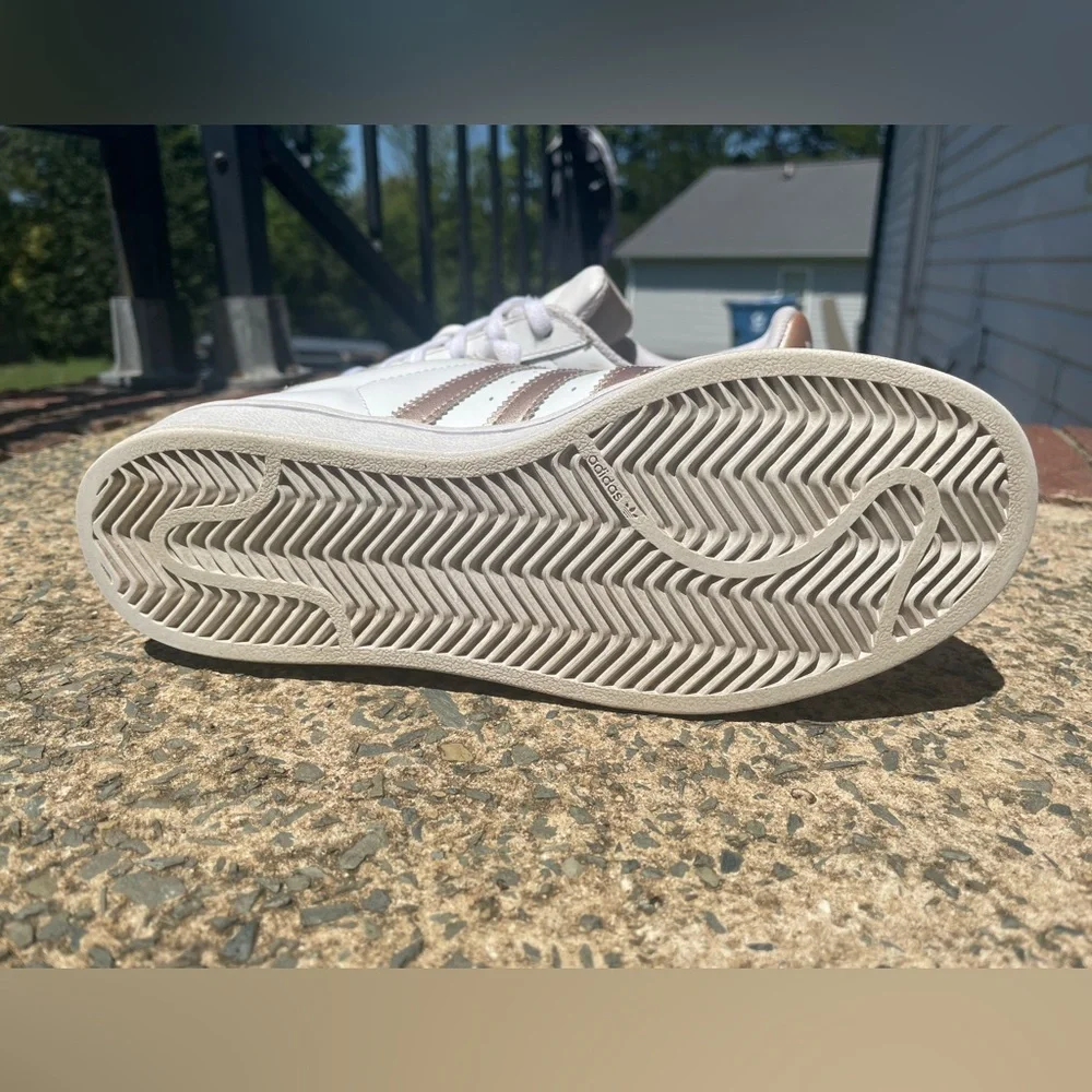 Women’s Rose Gold Adidas Superstar Sneakers - Picture 10 of 10